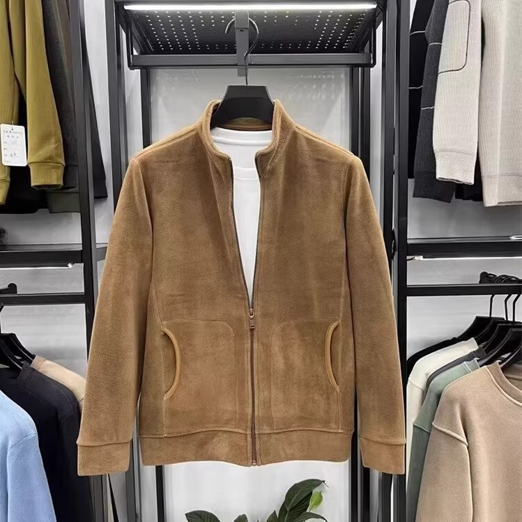 商场倒闭摇粒绒立领开衫