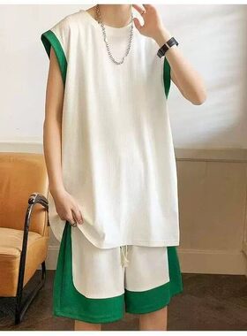 篮球衣全套无袖T恤男夏季