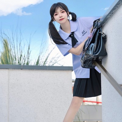 泰国校服女夏学院风短袖衬衫女夏