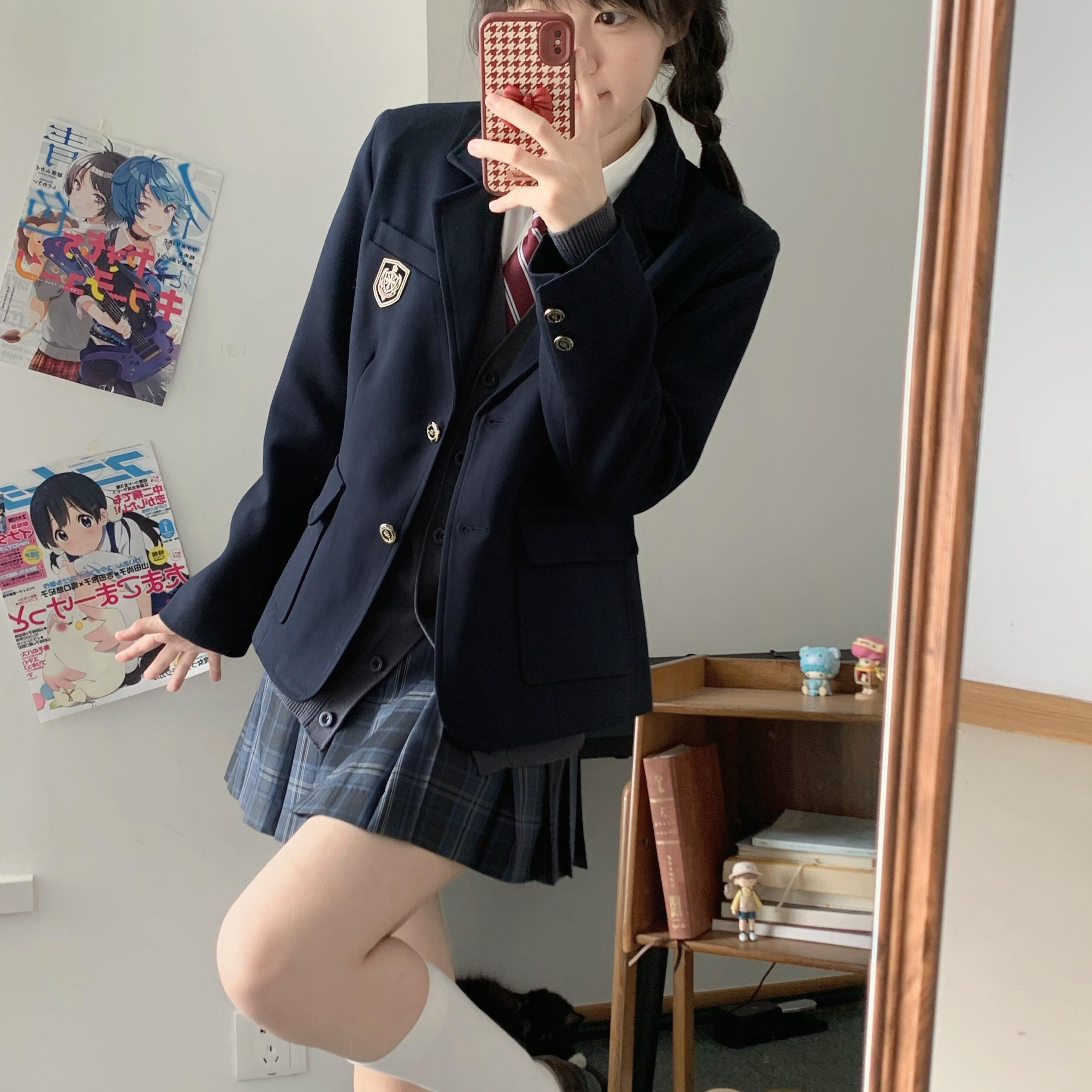 校供感学院风jk制服西装外套春秋