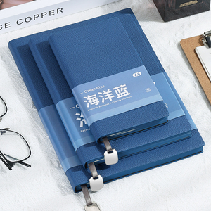 申士A6荔枝纹笔记本A5皮面商务办公日记事本B5本子可定制LOGO文具