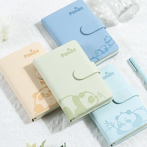 申士A6卡通熊猫小笔记本可爱学生小清新日记本学校培训可定制LOGO
