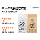意式 耶加雪菲意式 SOE 潜水东路10号 咖啡豆 黄色潜水艇 1KG装