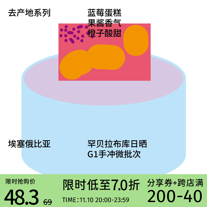 少数派咖啡埃塞俄比亚咖啡豆罕贝拉布库日晒G1手冲咖啡豆100g