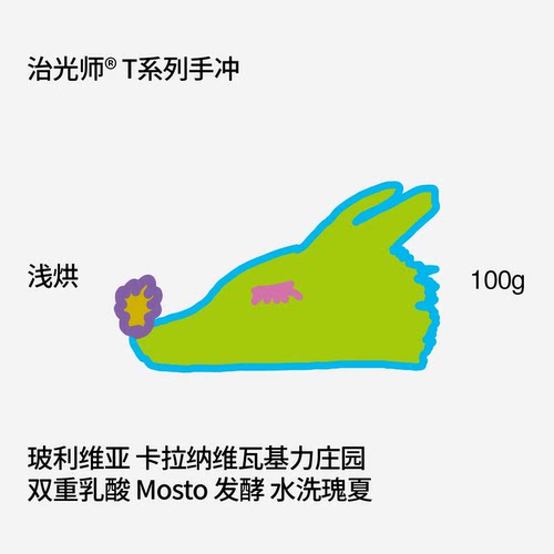 T系列玻利维亚卡拉纳维瓦力基庄园双重乳酸Mosto发酵瑰夏水洗处理