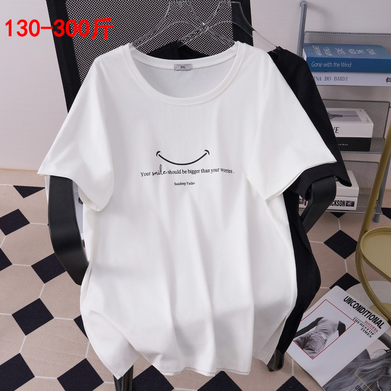 胖mm短袖T恤上衣女胖韵美秀韩版