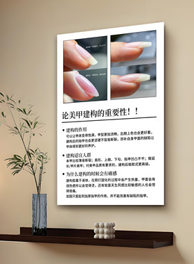 美甲建构海报宣传图墙贴