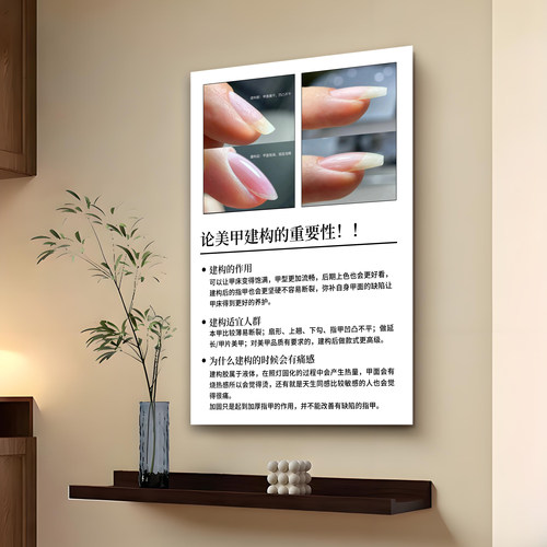 美甲建构海报宣传图墙贴