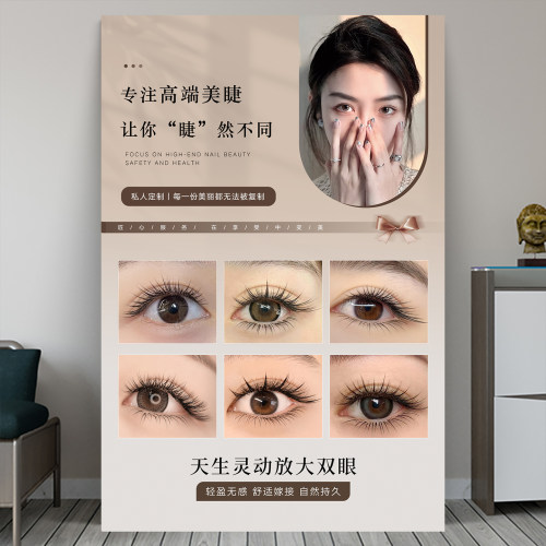 美睫展示海报宣传图睫毛嫁接挂画