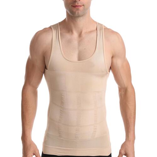 Men Slimming Body Shaper Vest Compression Shirts Shapewear