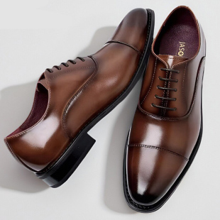 Shoes Handmade Dress Leather 真皮男皮鞋 Cow Oxford Men