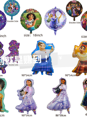 跨境新款卡通魔法满屋铝膜气球 动漫Encanto动画生日派对装饰气球