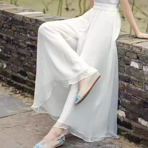 白色雪纺汉服内搭马面裙衬裤夏季