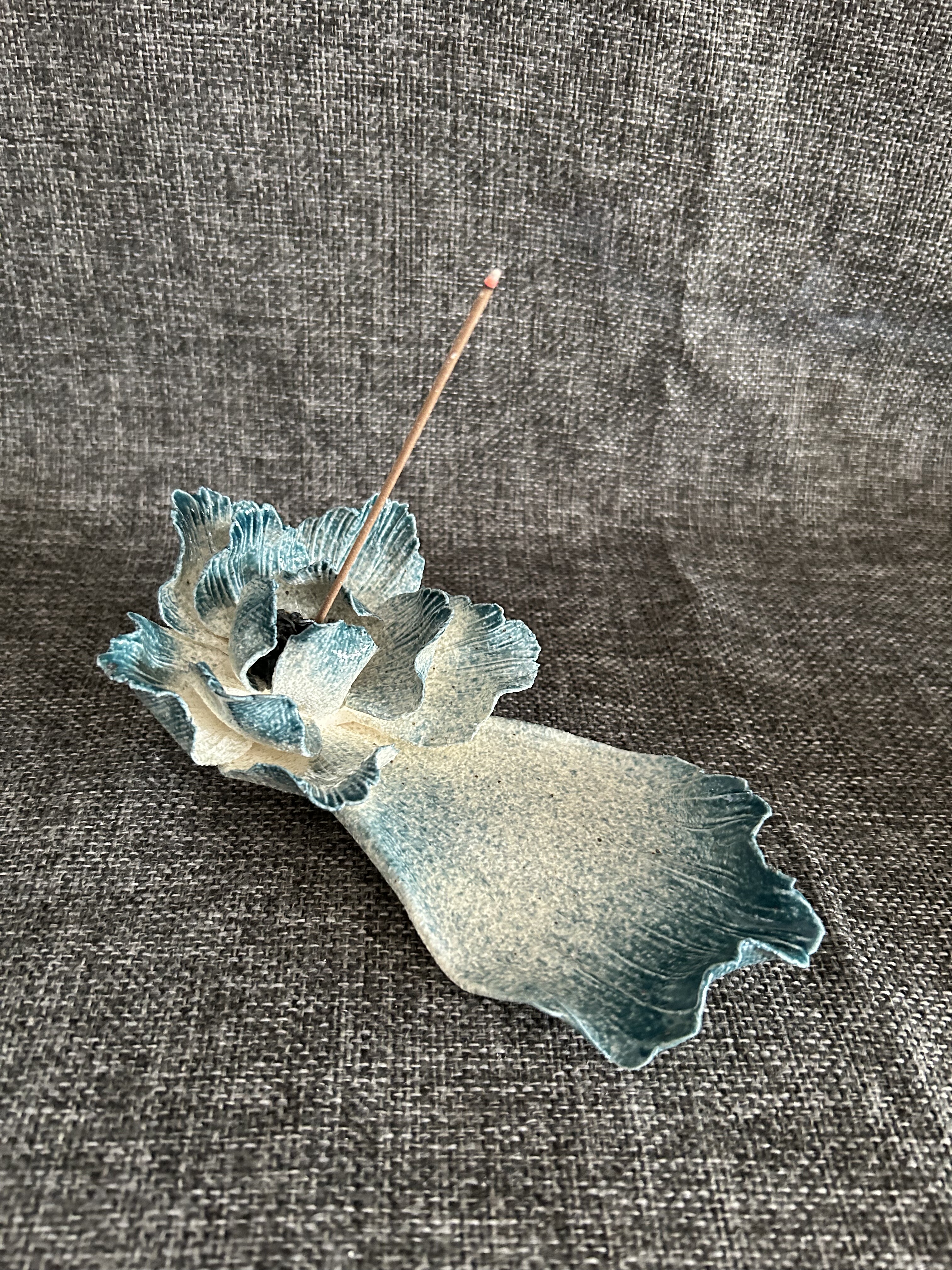 景德镇非遗手工捏花陶瓷牡丹花粗陶香插线香扩香