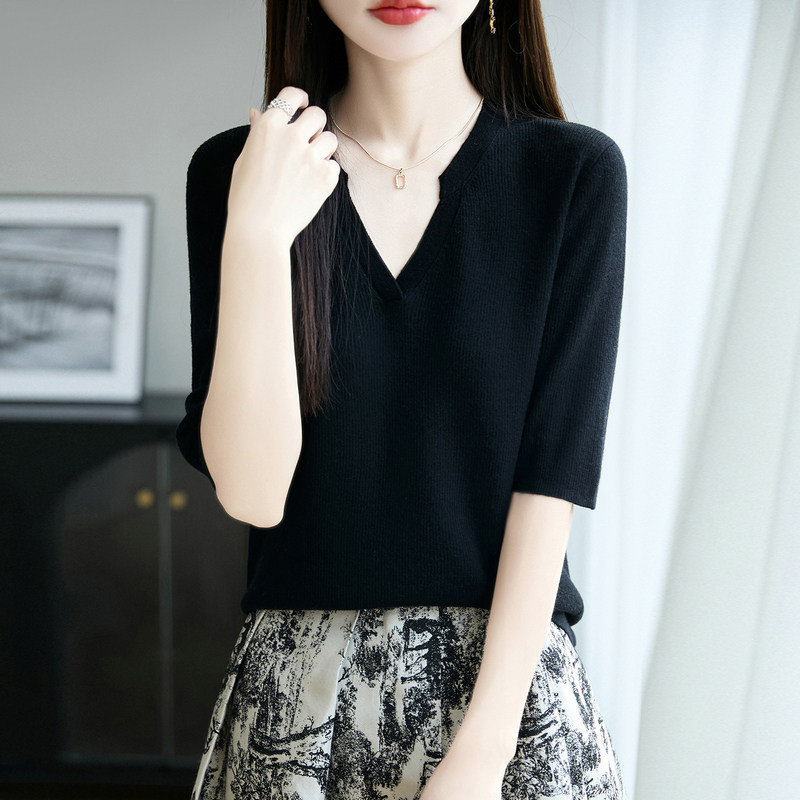 2025年秋季新款女士V领长袖