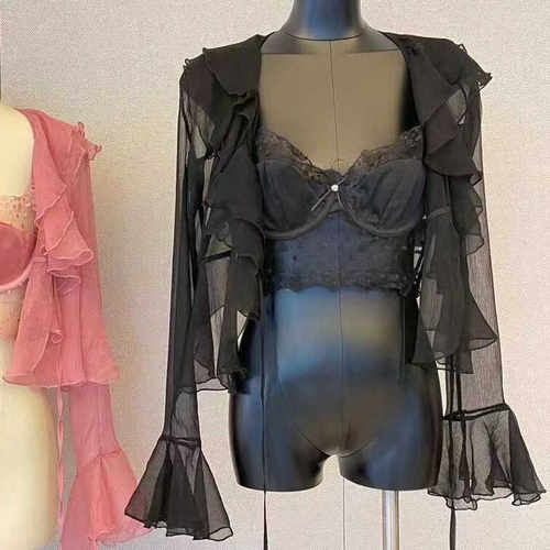 2026春秋新款花边防晒小罩衫温柔