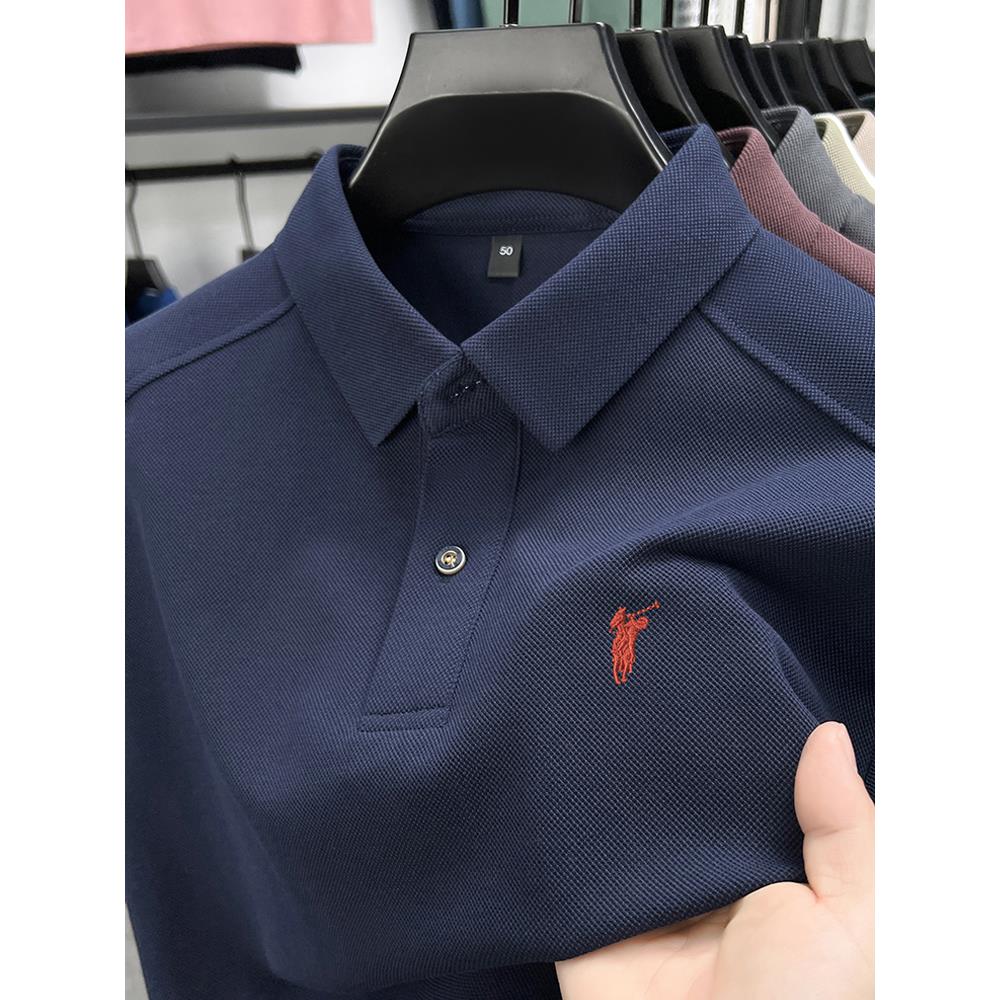 夏季官方正品保罗POLO衫男士短袖T恤翻领丝光棉透气美式马标半袖