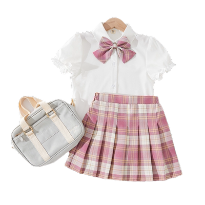 夏装洋气时髦儿童小学生学院风裙