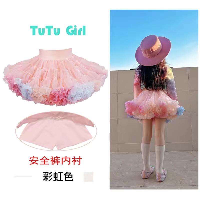 女童春秋網紅抖音tutu裙兒童半身裙寶寶突突裙子蓬蓬紗裙兔兔短裙
