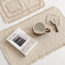 中古风流苏餐垫高级感轻奢餐具餐巾垫原创手工咖啡垫装 饰拍摄道具