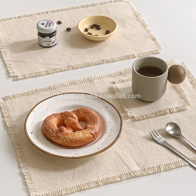 中古风隔热餐垫轻奢高级感餐具垫西餐垫咖啡杯垫拍摄道具装饰垫