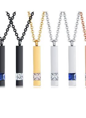 跨境货源不锈钢骨灰项链 欧美钛钢骨灰盒可打开香水吊坠 骨灰罐子