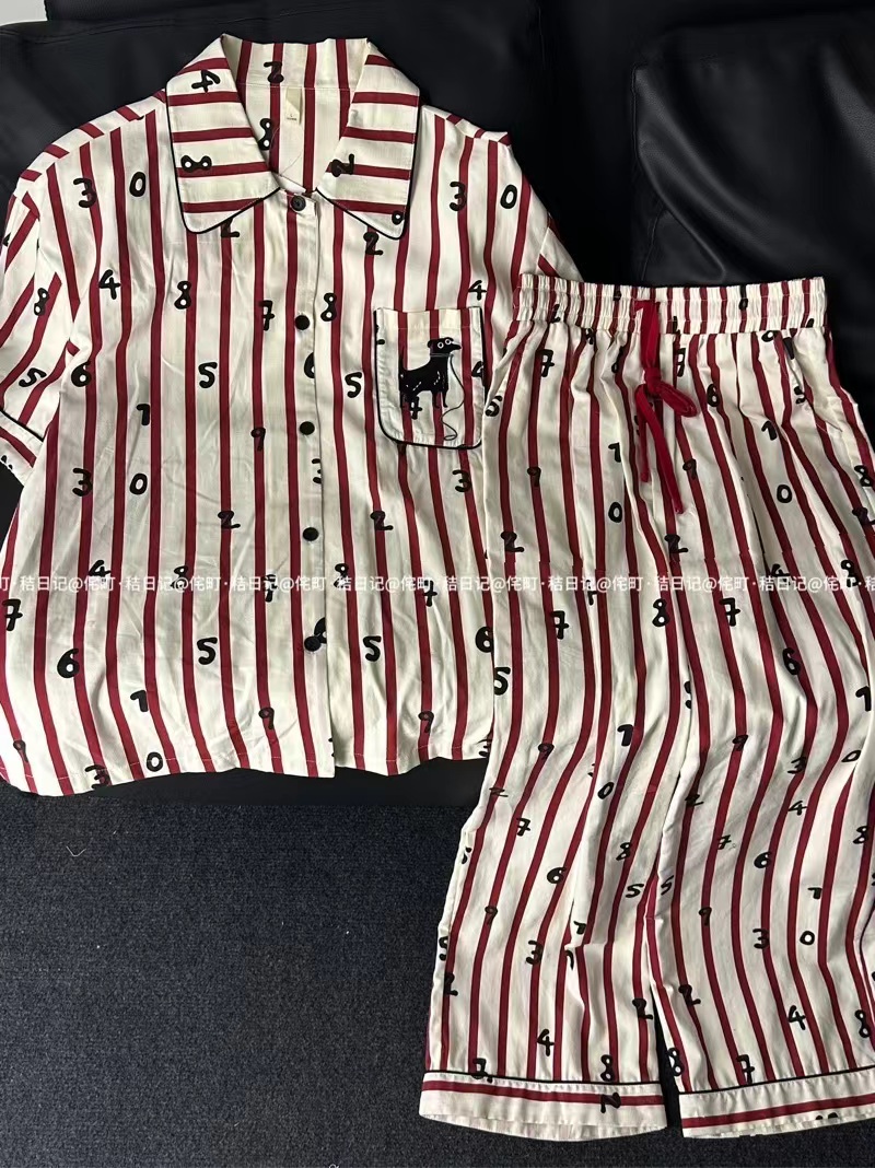 侘町情侣纯棉卡通睡衣休闲家居服