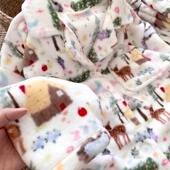 套装 侘町森林小鹿2025新款 睡衣女法兰绒保暖可外穿卡通冬季 家居服