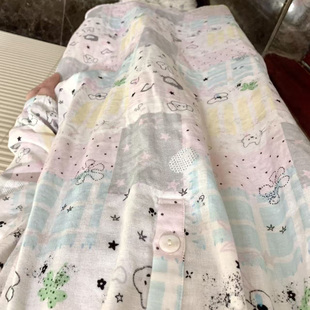 居家睡裙女純棉春秋季 卡通 y2k彩繪星星長袖 侘町2025年家居裙新款
