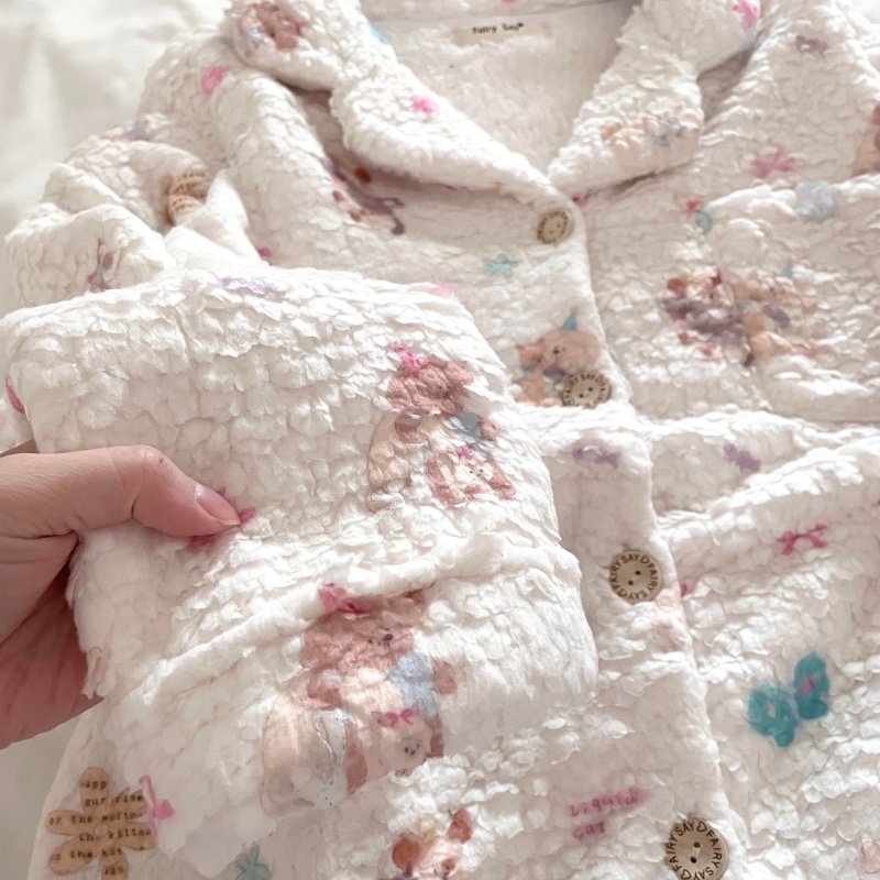 侘町小狗猫咪2025新款秋冬羊羔绒软糯开衫保暖睡衣套装女款可外穿,女士内衣/男士内衣/家居服,睡衣/家居服套装,淘宝优惠券,粉丝福利购,淘宝优惠卷