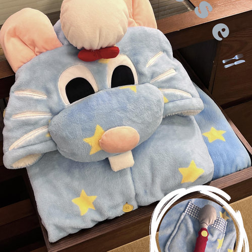 侘町2025家居服新款星星厨师鼠睡袍长裤套装女法兰绒冬季睡衣加绒