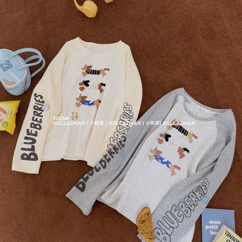 侘町腊肠2025年新款春秋季睡衣女长袖米妮棉华夫棉甜美家居服套装