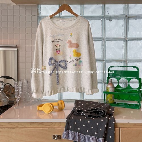 侘町长毛2025新款卡通长袖睡衣女华夫棉春秋米妮棉甜美家居服套装