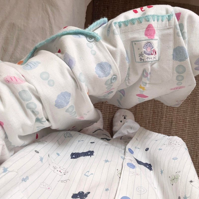 侘町春秋2025年新款纯棉磨毛睡衣套装女休闲可外穿泡泡小鱼家居服,女士内衣/男士内衣/家居服,睡衣/家居服套装,淘宝优惠券,粉丝福利购,淘宝优惠卷