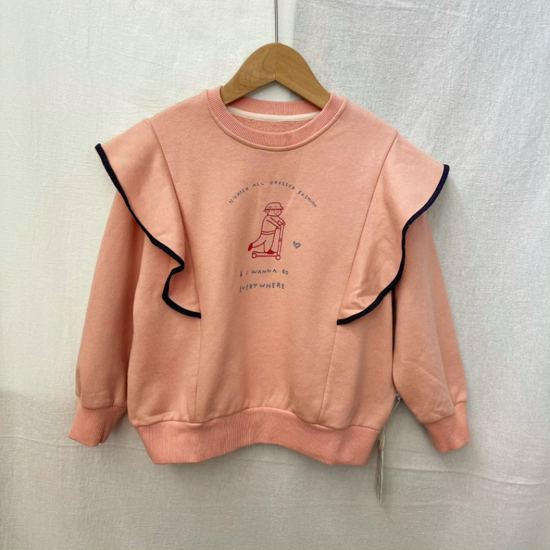禾雀品牌折扣女童秋装新款韩版圆领套头卫衣中大童洋气长袖上衣