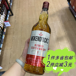 沃尔玛代购McKENDRICK'S麦肯德里克斯威士忌酒1L英国产3年WHISKY