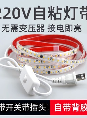 灯带led灯条客厅超亮防水户外自粘220v硅胶吊顶氛围高压室外线形