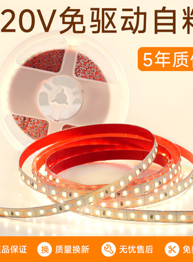 灯带LED灯条无频闪24v变压器极窄5mm8毫米贴片220伏光源线型自粘