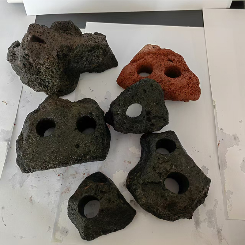 水草定植环冉逸双孔单孔造景石