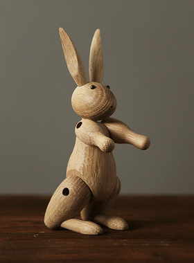 丹麦木雕摆件家居客厅样板房软装