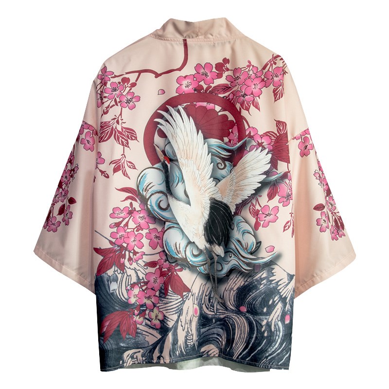 浮世绘kimono花间鹤道袍云中鹤中国风男鹤下松和服仙鹤防晒服外套|msdalam kategori Pakaian Lelaki, shirt - dari Buy2taobao.com untuk memberikan perkhidmatan ejen Taobao profesional membeli