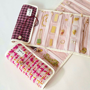 黄金收纳铺盖卷加长小香风首饰收纳包升级大容量便携饰品卷包礼物