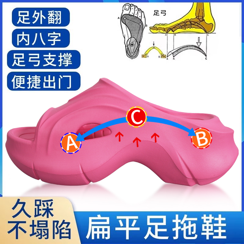 儿童成人足弓垫脚弓矫正器矫形鞋垫拖鞋横弓塌陷支撑扁平足训练