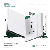 香港澳门版 电灯开关超薄插苏面板 ec孖位方孔英式 插座13AUSB Typ