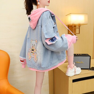 【100%纯棉牛仔外套时尚】