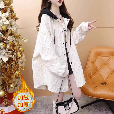 【不起球面料加绒外套女】