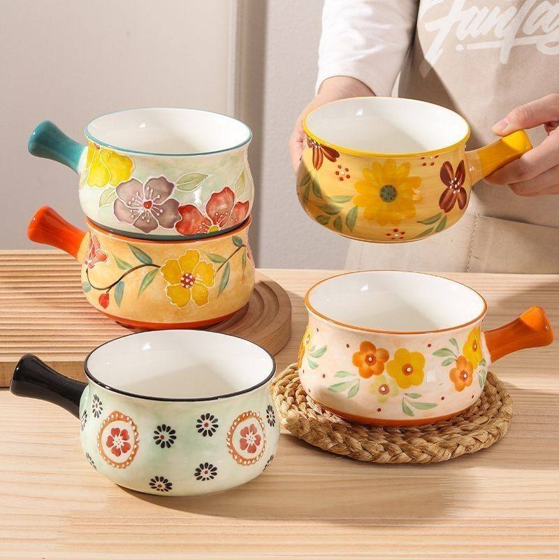 高颜值时尚手柄圆形专用泡面早餐耐高温办公居家宿舍泡面碗早餐碗,餐饮具,泡面碗,淘宝优惠券,粉丝福利购,淘宝优惠卷