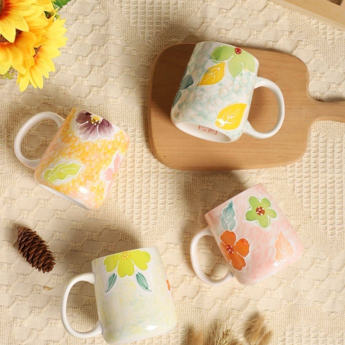 濑户日式手绘陶瓷马克杯