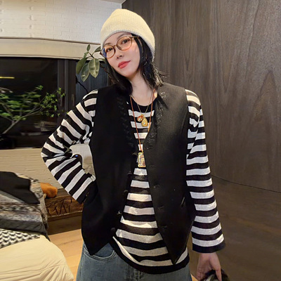 LUNA“叠穿之王”vantage早春高定刺绣斜纹西装马甲