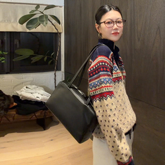 LUNA“2.5W”the row新西兰羊皮极简风单肩大容量保龄球包